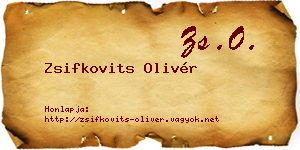 Zsifkovits Olivér névjegykártya
